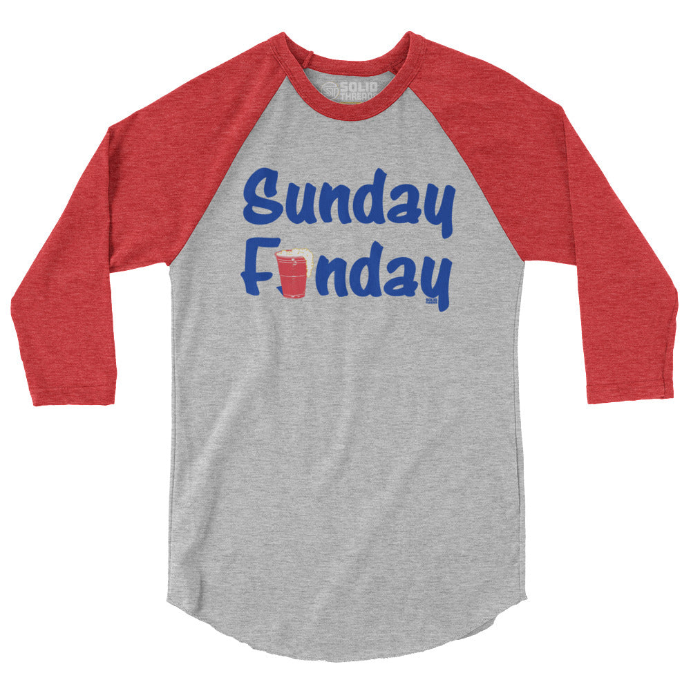 Sunday Funday 3/4 Sleeve Baseball Tee