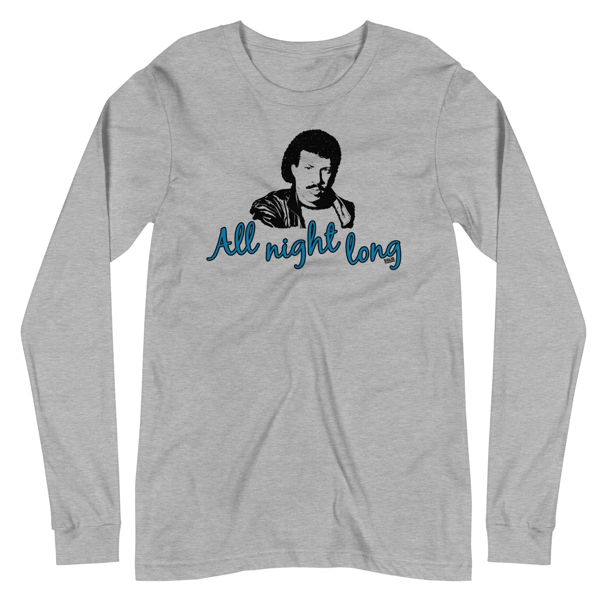 All Night Long Vintage Graphic Long Sleeve Tee | Funny Lionel Richie T-Shirt - Solid Threads