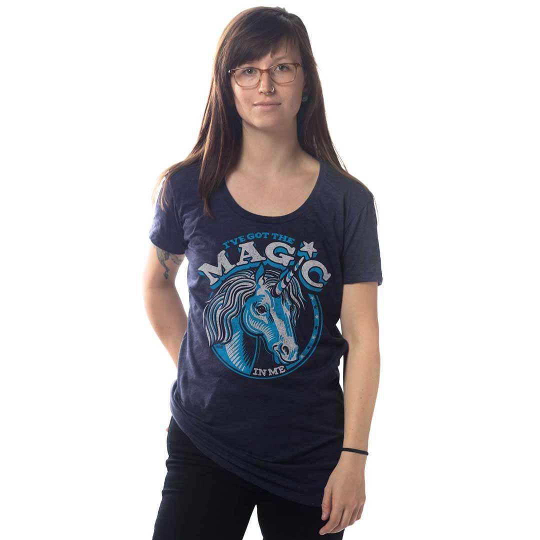 Women's I've Got The Magic In Me Retro Horse Graphic Tee | Vintage Unicorn T-shirt | SOLID THREADS