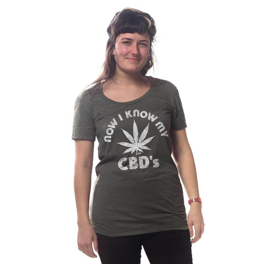 Women's Now I Know My CBD's Vintage Cannabis Graphic Tee | Retro Marijuana T-shirt | SOLID THREADS