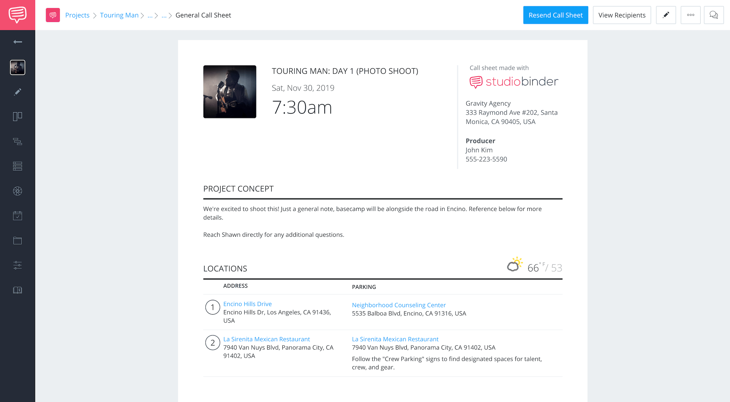Photoshoot Call Sheet Template - Call Sheet App - StudioBinder Photoshoot Call Sheet Template - Call Sheet App - StudioBinder